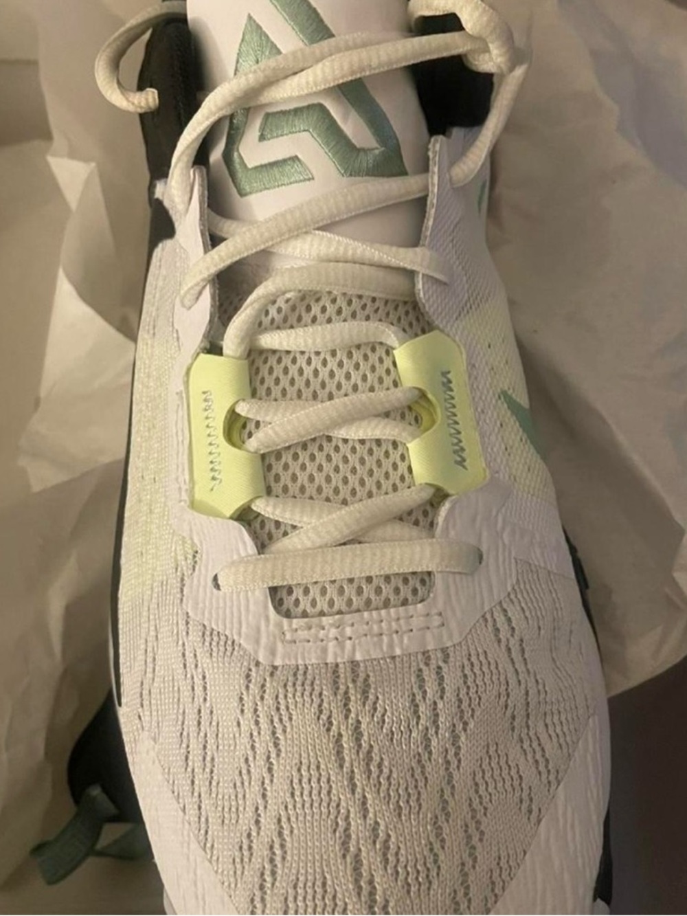 Nike Men’s White and Light Green Sneakers